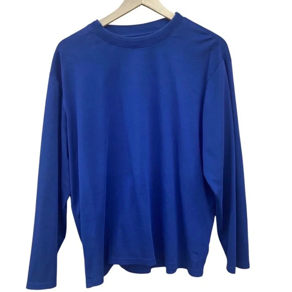 Hart Schaffner Marx Blue Long Sleeve Crewneck T-Shirt, Extra Large - Picture 1 of 7
